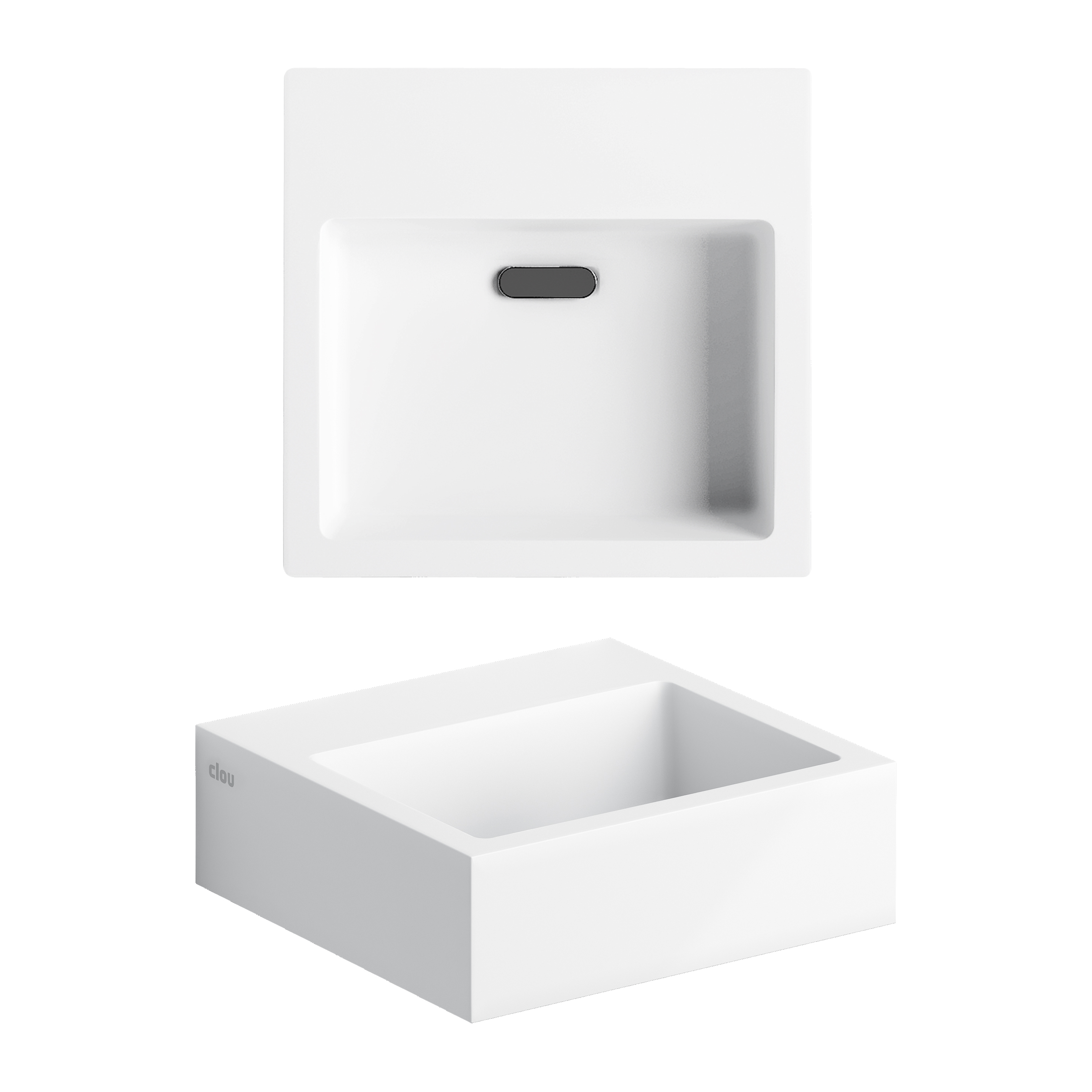 Clou Flush 1 fontein 28cm met voorbewerkt kraangat aluite CL 03.13011